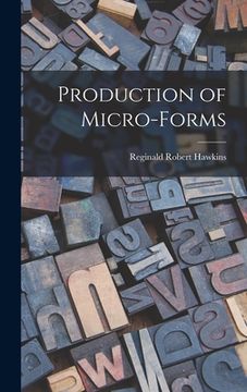 portada Production of Micro-forms (en Inglés)