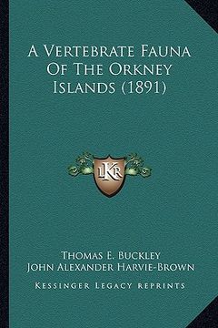 portada a vertebrate fauna of the orkney islands (1891) (in English)