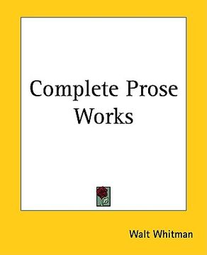 portada complete prose works (en Inglés)
