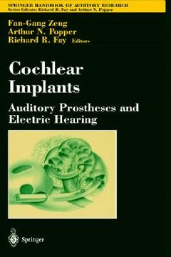 portada cochlear implants: auditory prostheses and electric hearing (in English)
