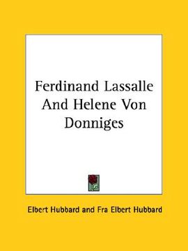 portada ferdinand lassalle and helene von donniges (en Inglés)