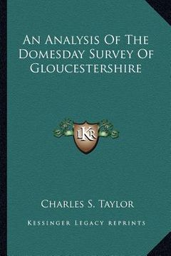 portada an analysis of the domesday survey of gloucestershire