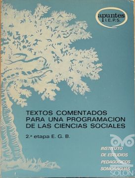 portada Textos Comentados Para una Programacion de las Ciencias Sociales: Segubda Etapa de E. G. B.