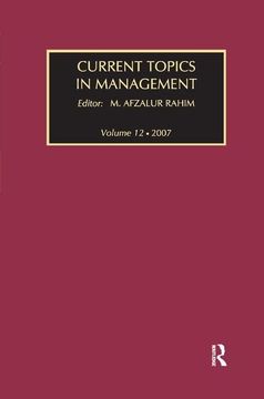 portada Current Topics in Management: Volume 12 (en Inglés)