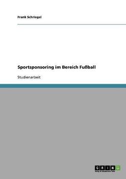 portada Sportsponsoring im Bereich Fußball (German Edition)