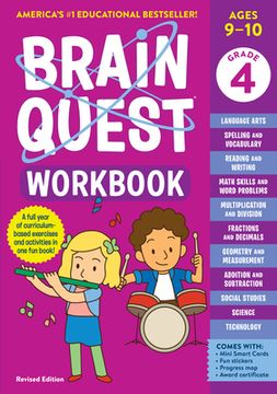 portada Brain Quest Workbook: 4th Grade Revised Edition (Brain Quest Workbooks) (en Inglés)