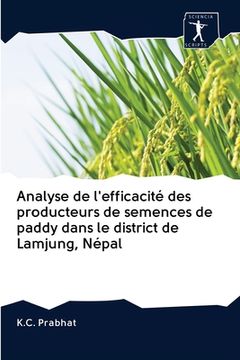 portada Analyse de l'efficacité des producteurs de semences de paddy dans le district de Lamjung, Népal (in French)
