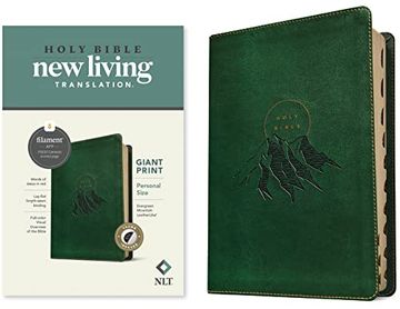 portada Nlt Personal Size Giant Print Bible, Filament Enabled Edition (Red Letter, Leatherlike, Evergreen Mountain , Indexed) (en Inglés)