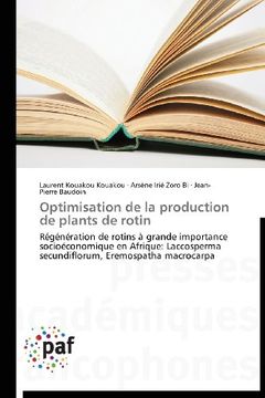 portada Optimisation de La Production de Plants de Rotin