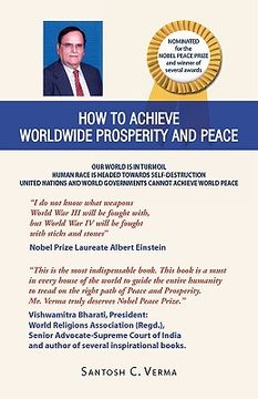 portada how to achieve worldwide prosperity and peace (en Inglés)