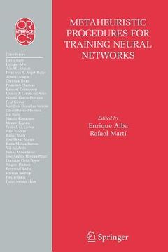 portada metaheuristic procedures for training neural networks (en Inglés)