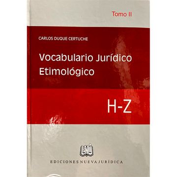 portada VOCABULARIO JURÍDICO ETIMOLÓGICO - 2 TOMOS (in Spanish)