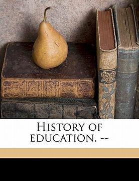 portada history of education. -- (in English)