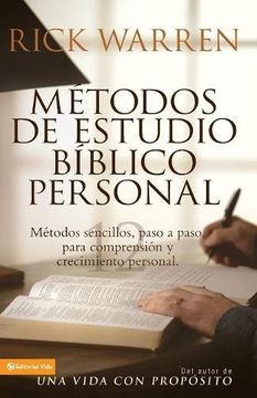portada Métodos de Estudio Bíblico Personal: Métodos Sencillos, Paso a Paso Para Comprensión y Crecimiento Personal (in Spanish)