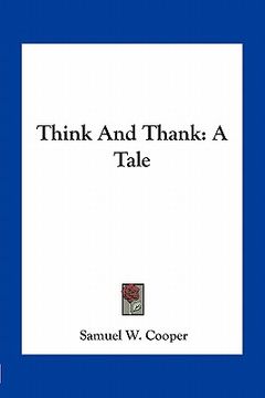 portada think and thank: a tale (en Inglés)