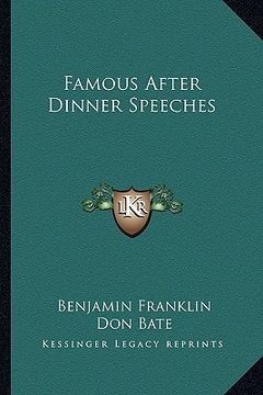portada famous after dinner speeches (in English)