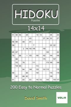 portada Hidoku Puzzles - 200 Easy to Normal Puzzles 14x14 vol.11 (en Inglés)