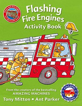 portada Amazing Machines Flashing Fire Engines Sticker Activity Book (en Inglés)