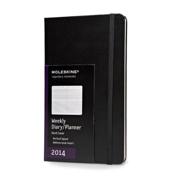 portada Moleskine 2014 Weekly Planner, Vertical, 12 Month, Large, Black, Hard Cover (5 x 8.25) (Planners & Dats)