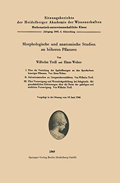 portada Morphologische Und Anatomische Studien an Hoheren Pflanzen (Sitzungsberichte der Heidelberger Akademie der Wissenschaften)