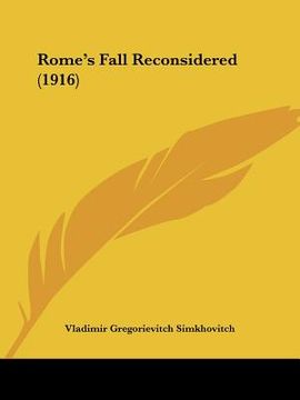 portada rome's fall reconsidered (1916) (en Inglés)