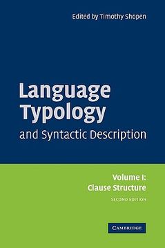 portada Language Typology and Syntactic Description: Volume 1, Clause Structure (in English)