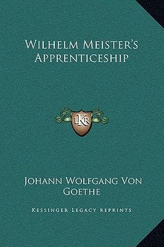 portada wilhelm meister's apprenticeship (en Inglés)