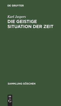 portada Die Geistige Situation Der Zeit (en Alemán)