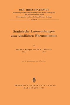portada Statistische Untersuchungen zum Kindlichen Rheumatismus (en Alemán)