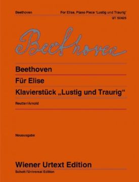 portada Beethoven - Para Elisa y Pieza en sib Mayor Para Piano (Urtext) (Reutter)