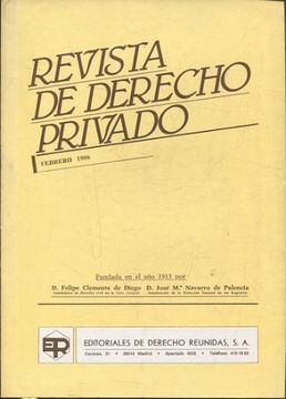 portada REVISTA DE DERECHO PRIVADO. FEBRERO 1986.