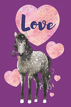 portada Love: Dapple Grey Horse With Hearts (Hearts and Horses Nots) 