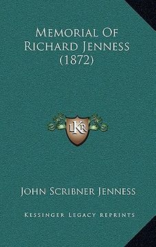 portada memorial of richard jenness (1872) (en Inglés)