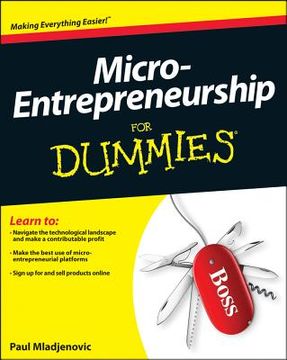 portada micro-entrepreneurship for dummies (en Inglés)