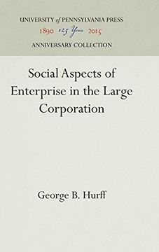 portada Social Aspects of Enterprise in the Large Corporation (en Inglés)