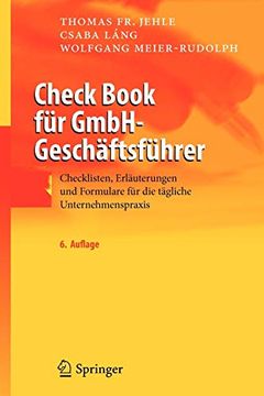 portada Check Book für Gmbh-Geschäftsführer: Checklisten, Erläuterungen und Formulare für die Tägliche Unternehmenspraxis (en Alemán)