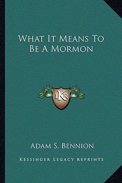 portada what it means to be a mormon (en Inglés)