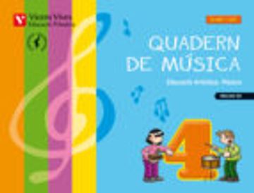 portada QUADERN DE MÚSICA 4 + CD. COMUNITAT VALENCIANA  4º PRIMARIA (En papel)