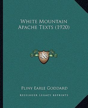 portada white mountain apache texts (1920) (in English)