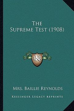 portada the supreme test (1908)