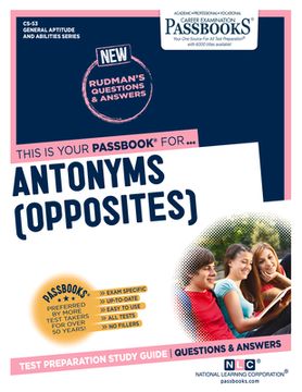 portada Antonyms (Opposites) (Cs-53): Passbooks Study Guide Volume 53 (en Inglés)