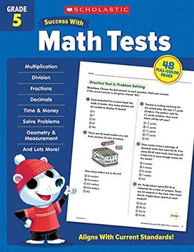 portada Scholastic Success with Math Tests Grade 5 Workbook (in English)