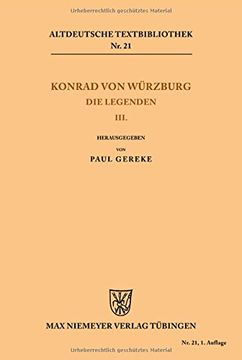 portada Die Legenden III (Altdeutsche Textbibliothek)