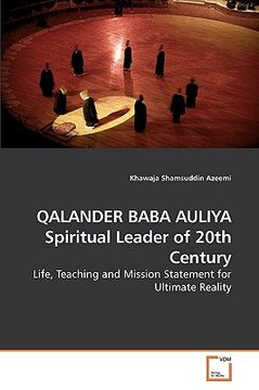 portada qalander baba auliya spiritual leader of 20th century (en Inglés)