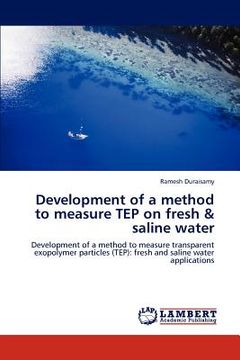 portada development of a method to measure tep on fresh & saline water (en Inglés)