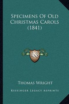 portada specimens of old christmas carols (1841)