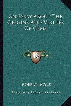 portada an essay about the origins and virtues of gems (in English)