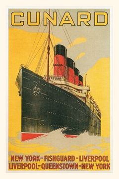 portada Vintage Journal Cunard Line with Yellow Background Travel Poster (en Inglés)
