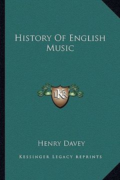portada history of english music (en Inglés)
