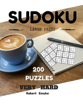 portada Sudoku Large Print 200 Puzzles Very Hard: Puzzles Books (Very Hard) (en Inglés)